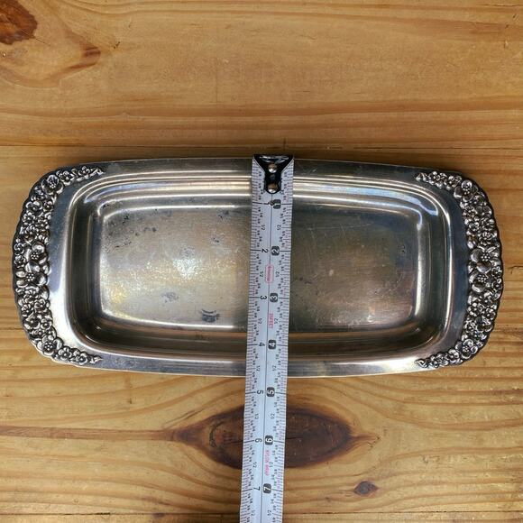 1847 Rogers Bros Silver Plated Party Platter, Serving Trinket Jewelry Dish - Picture 6 of 8